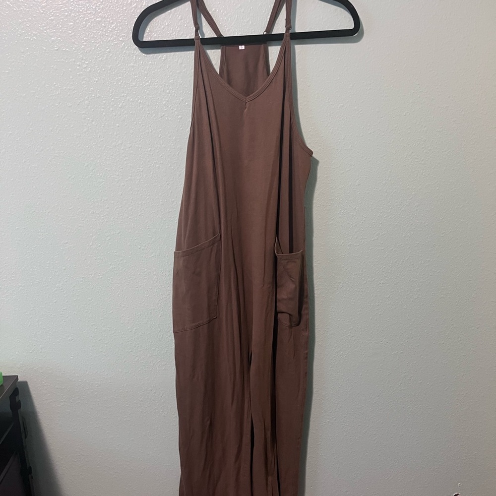 Chic olive Jumpsuit with Pockets
